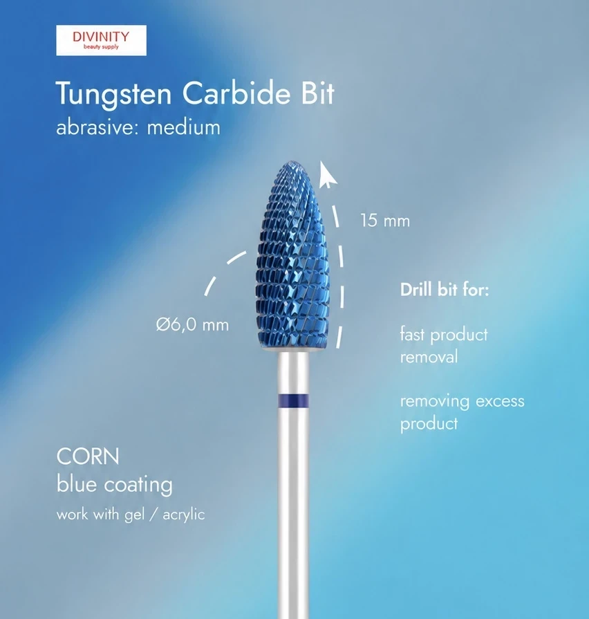 Divinity carbide bit CORN blue, reversible